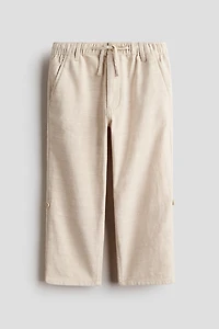 Cotton Roll-Up Pants