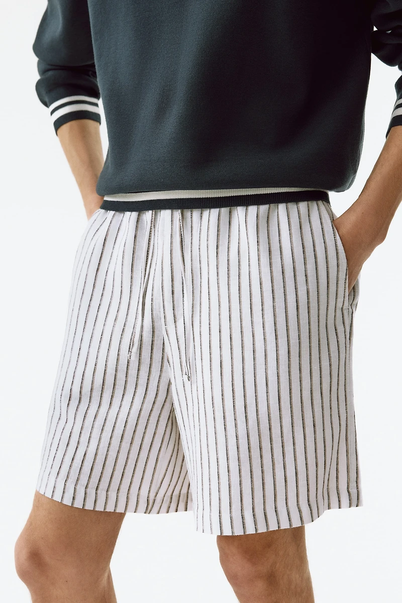 Relaxed-Fit Linen-Blend Shorts