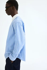 Chemise décontractée en coton avec motifs brodés