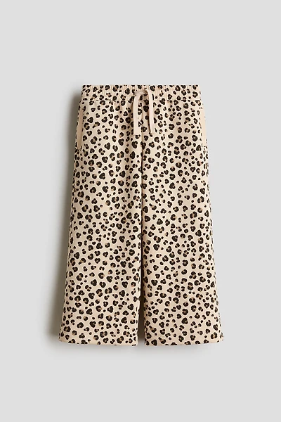 Wide Brushed-Inside Joggers
