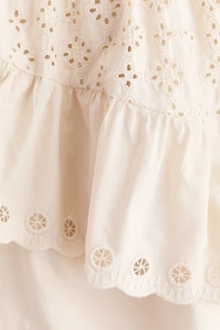 Eyelet-Embroidered Cotton Shorts