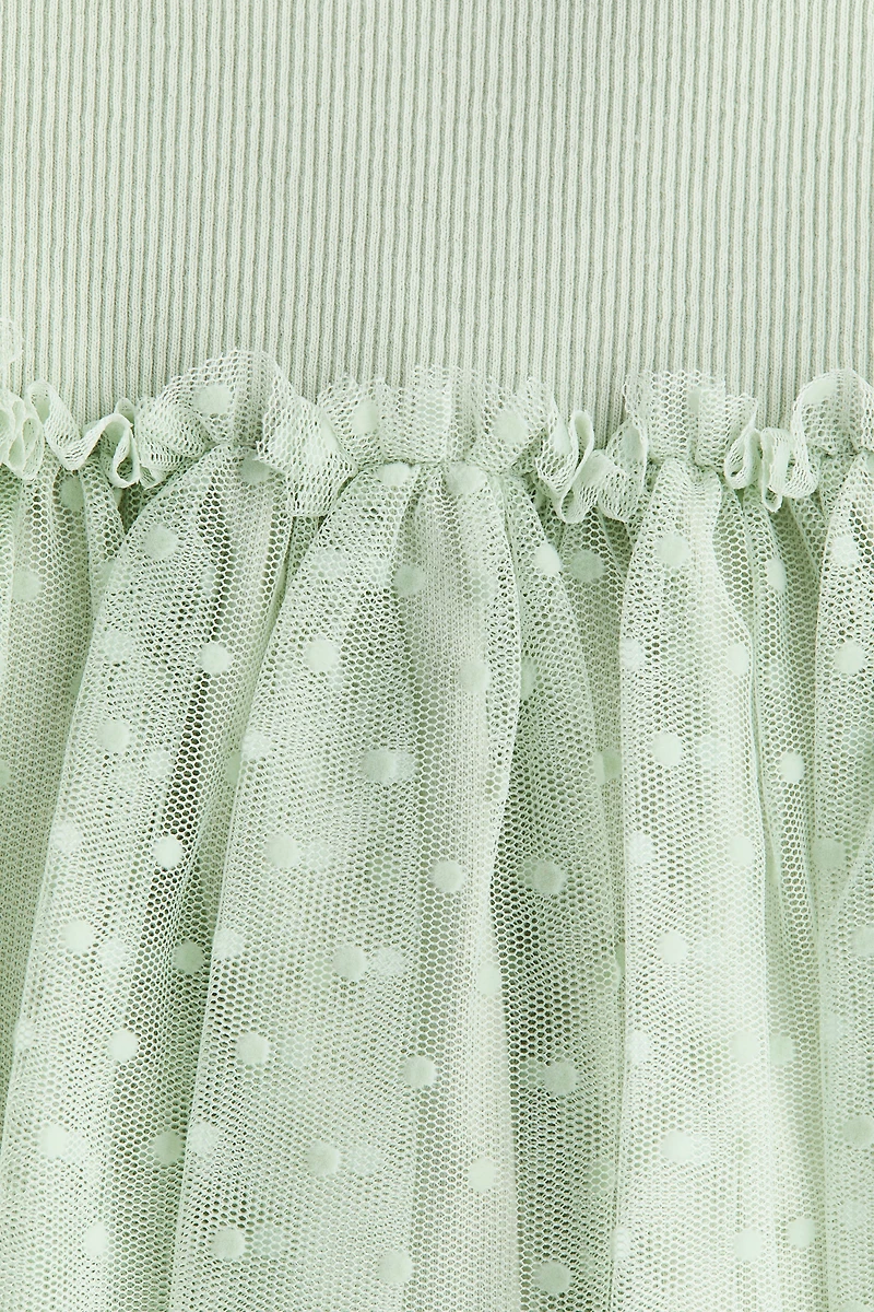 Dress with Tulle Skirt