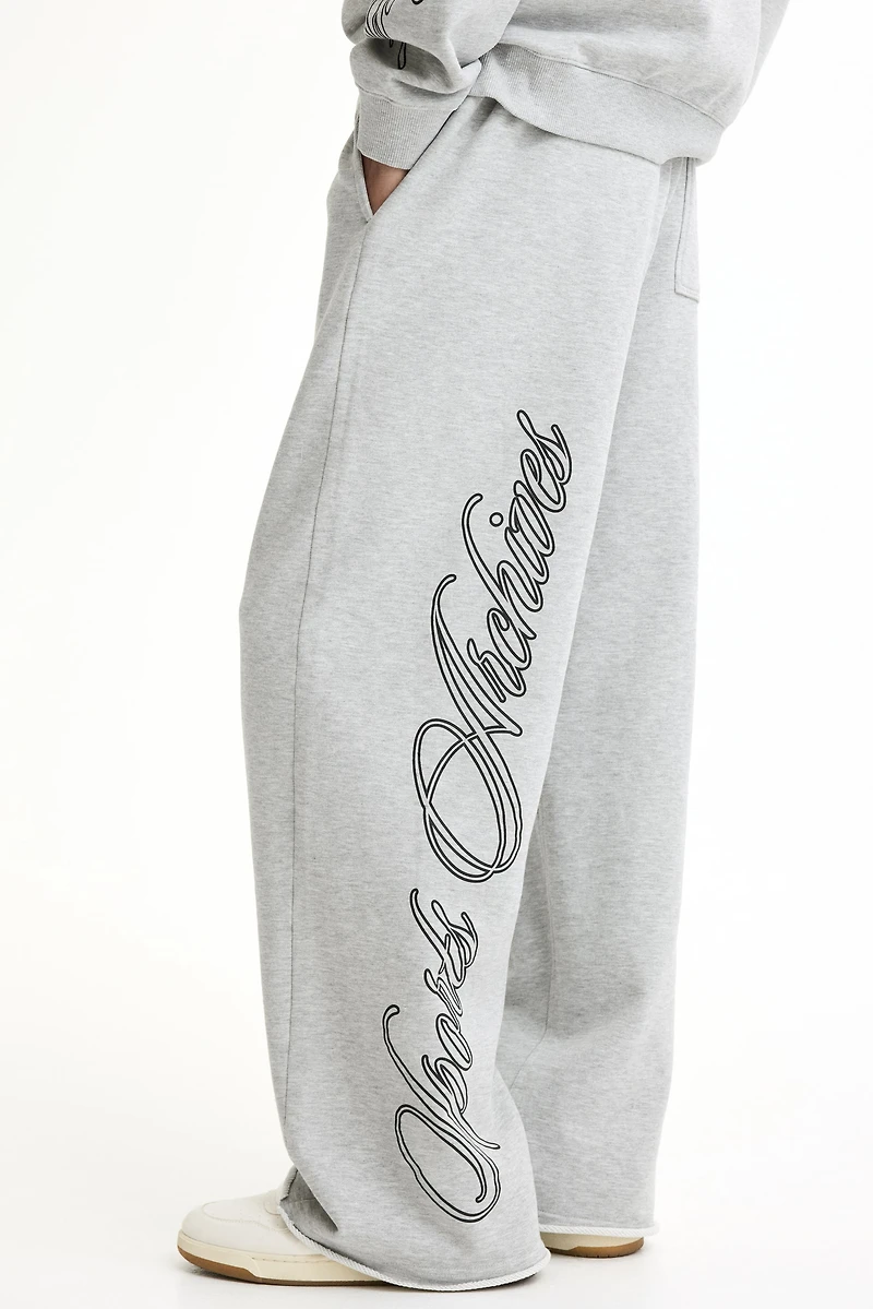 Oversized Printed Cotton Sweatpants