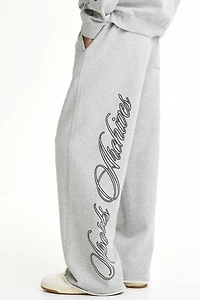 Oversized Printed Cotton Sweatpants