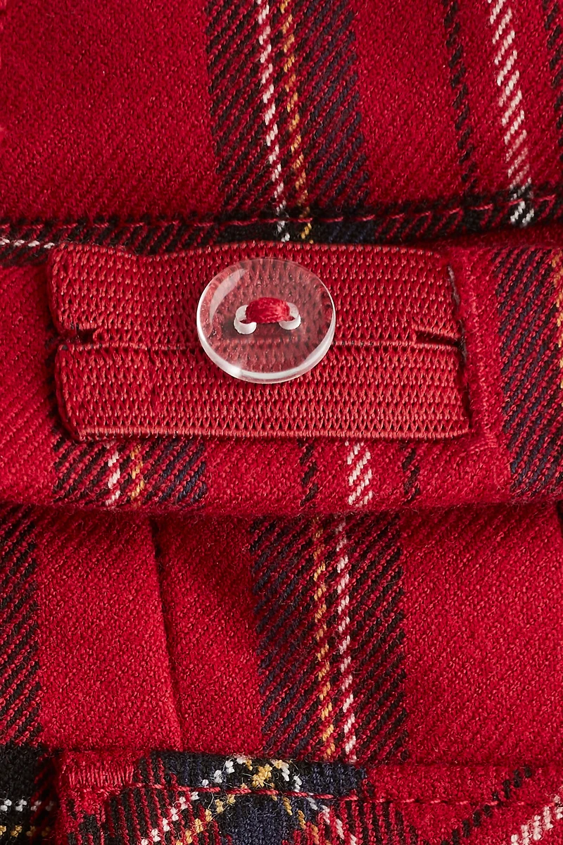 Pleated Flannel Skirt