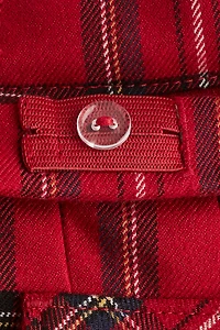 Pleated Flannel Skirt