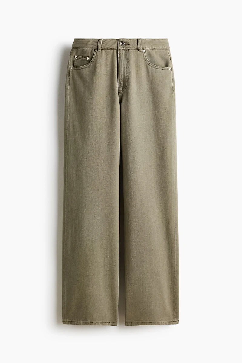 Straight-Leg Twill Pants