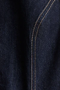 Tapered-Waist Denim Vest