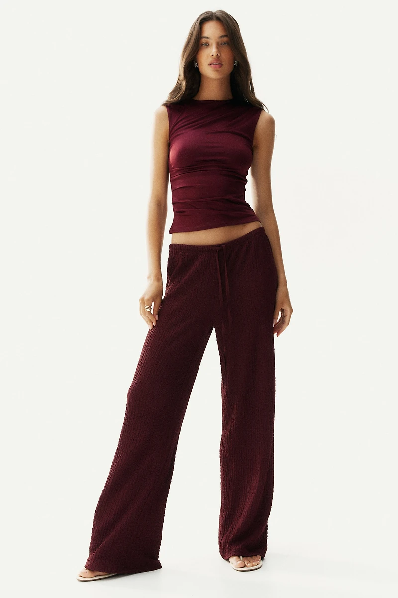 Crinkled Drawstring Pants