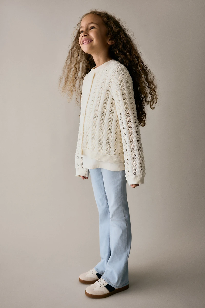 Jean Très Extensible Jambes semi-évasées