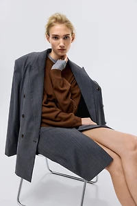 Chandail en tricot fin de laine cachemire