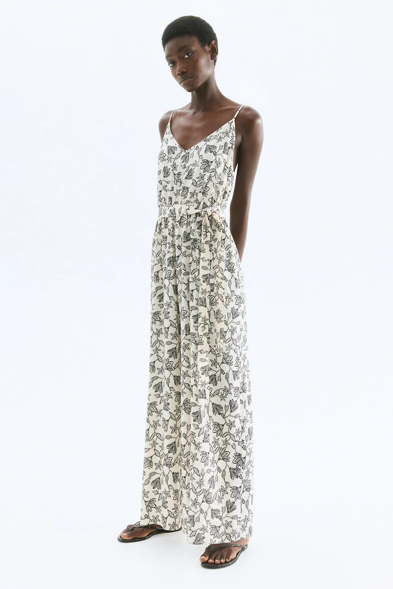 Tie-Belt Jumpsuit