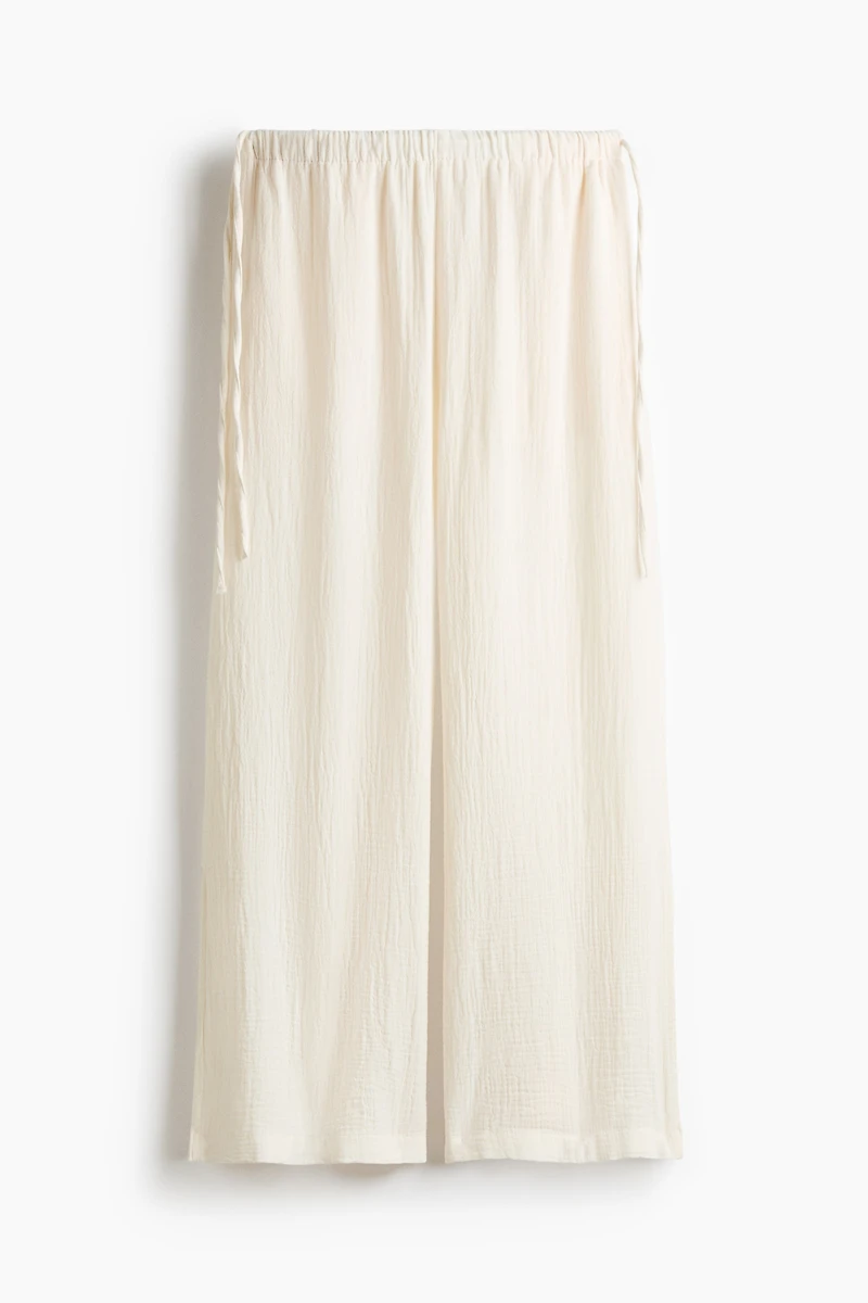 Pantalon en mousseline avec cordon de serrage