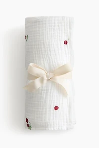 Couverture pour bébé en mousseline à motif