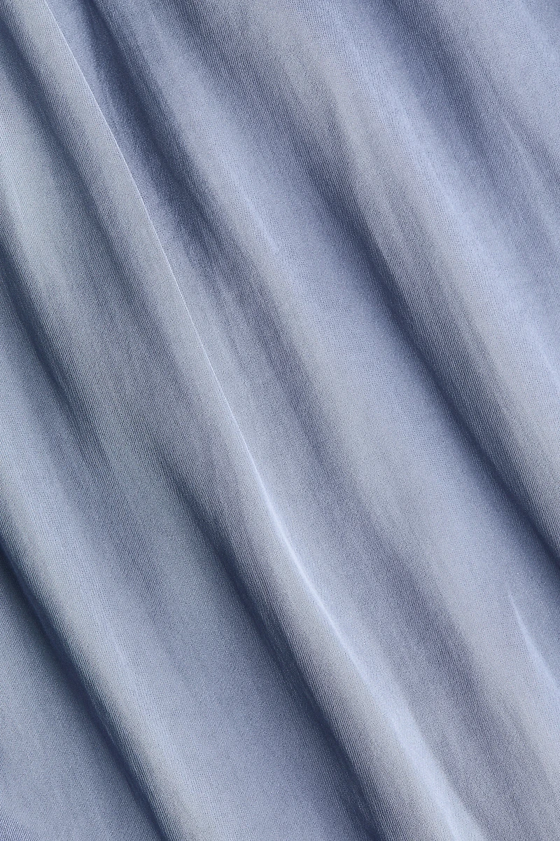 Gathered Satin Dress