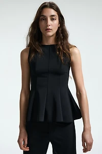 Sleeveless Peplum Top