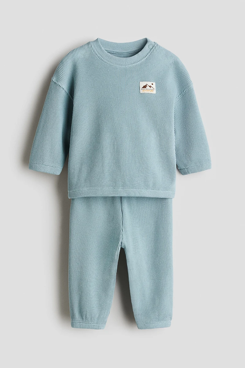 2-Piece Waffled Cotton Set
