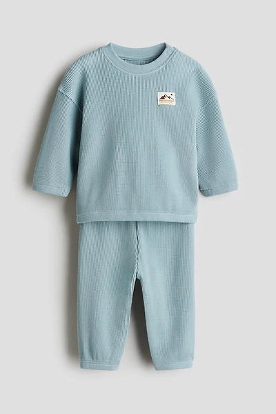 2-Piece Waffled Cotton Set