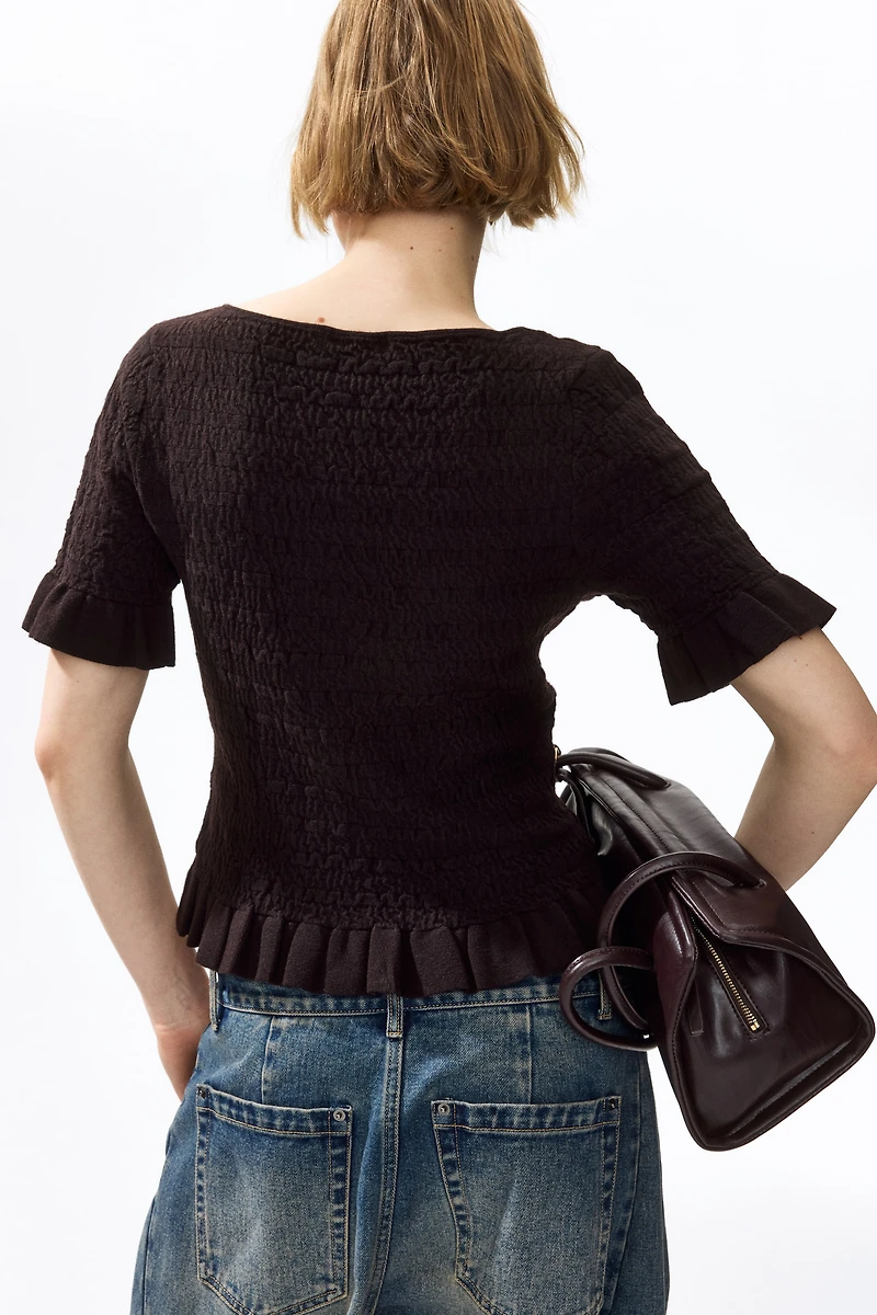 Textured-Knit Top