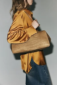 Chemise grande taille en satin