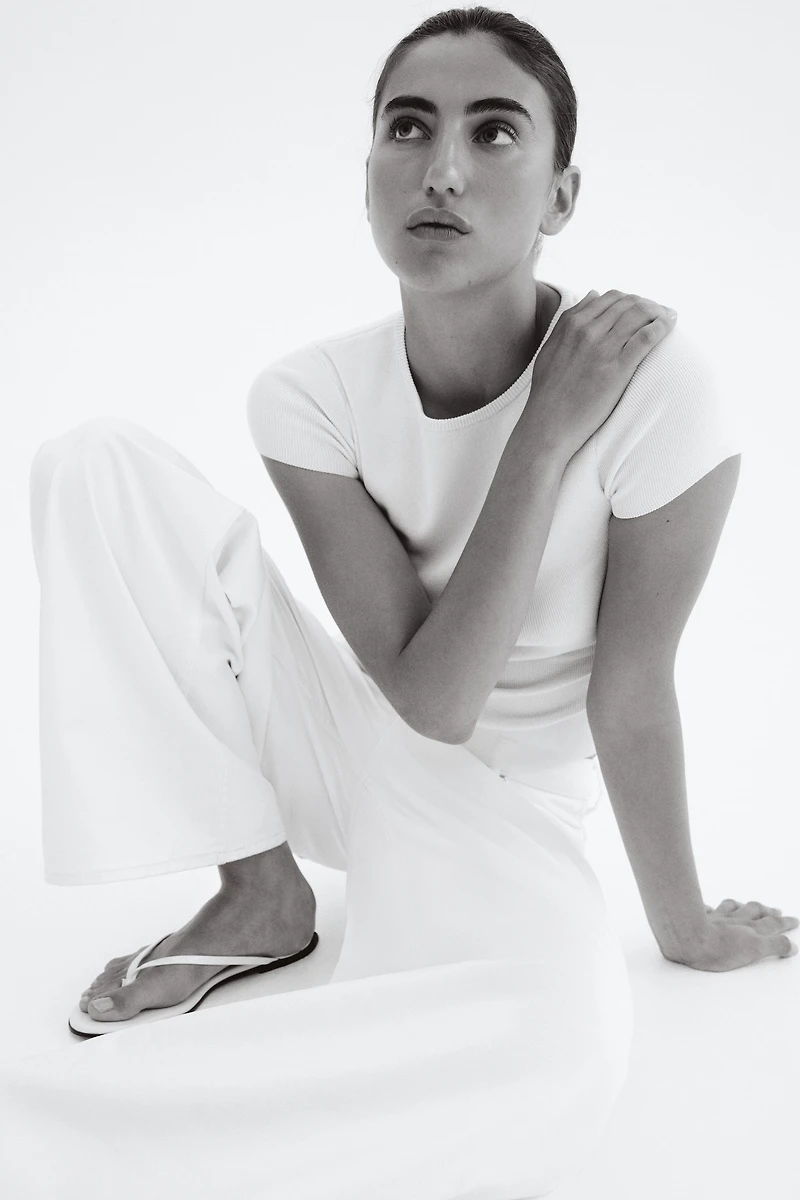 T-shirt en fin tricot