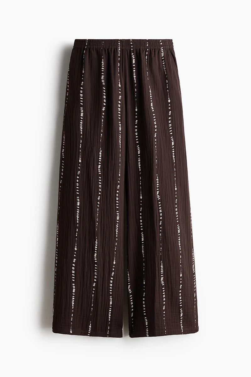 Straight-Leg Muslin Pants