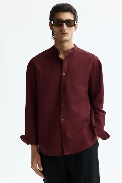 Relaxed-Fit Linen-Blend Shirt