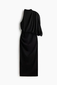 Draped One-Shoulder Dress