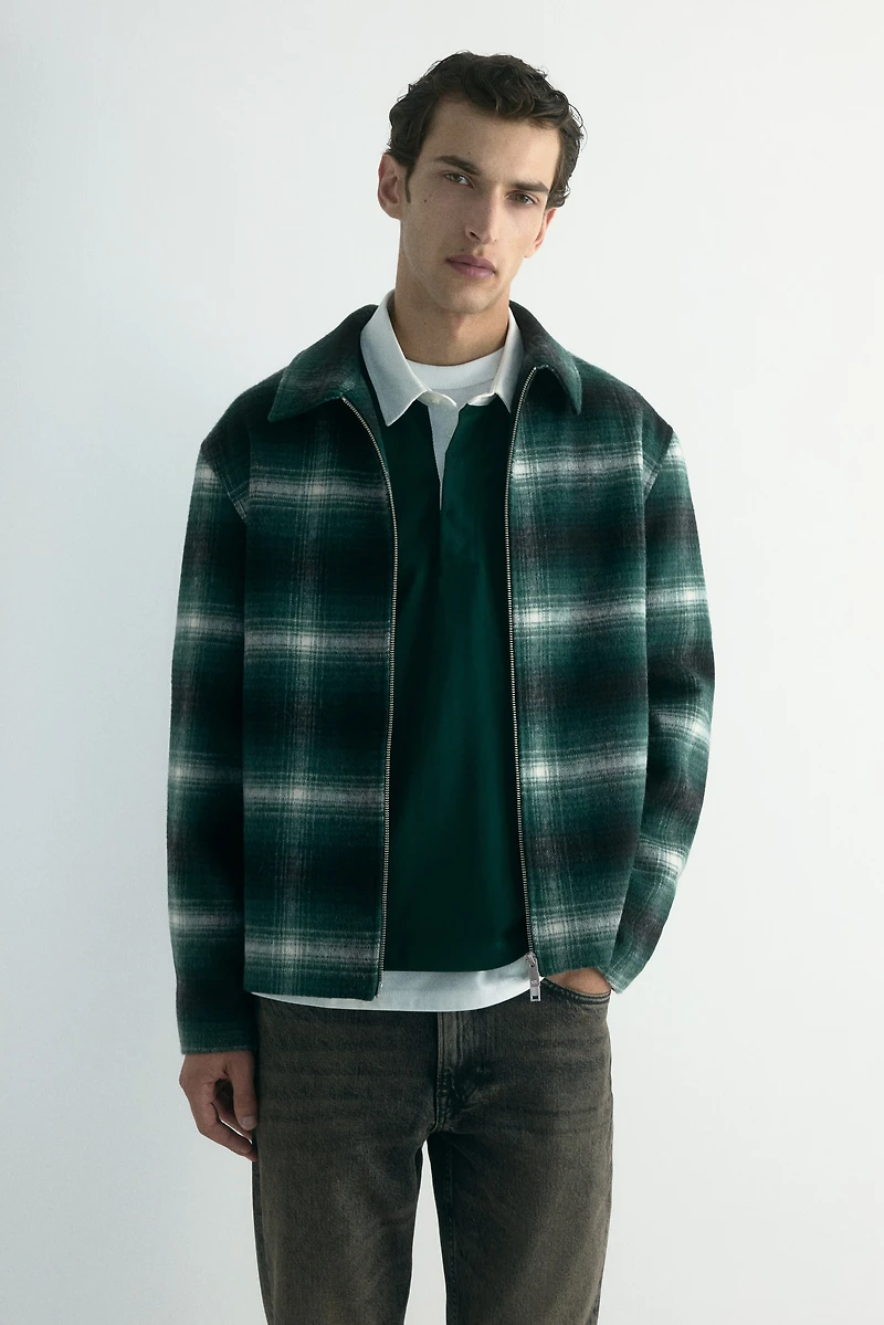 Regular-Fit Wool-Blend Overshirt