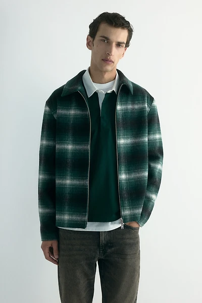 Regular-Fit Wool-Blend Overshirt