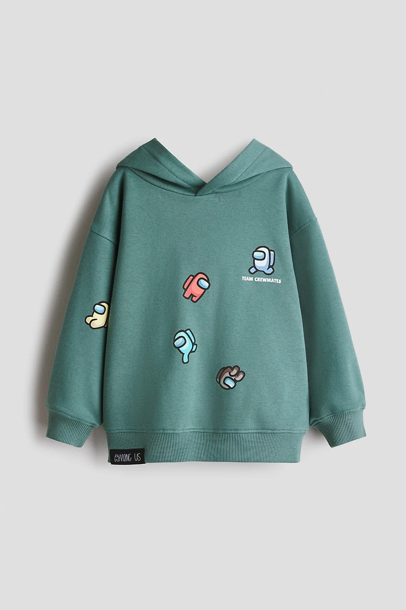 Hoodie with Printed Motif