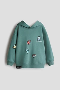 Hoodie with Printed Motif