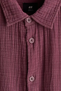 Regular-Fit Cotton Muslin Shirt
