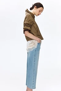 Wide High Waist Ankle Jeans