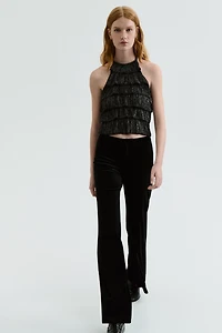 Tiered Halterneck Top