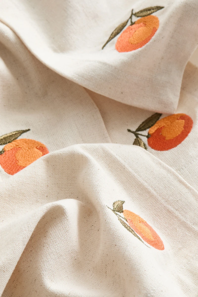 4-Pack Embroidered-Detail Linen-blend Napkins