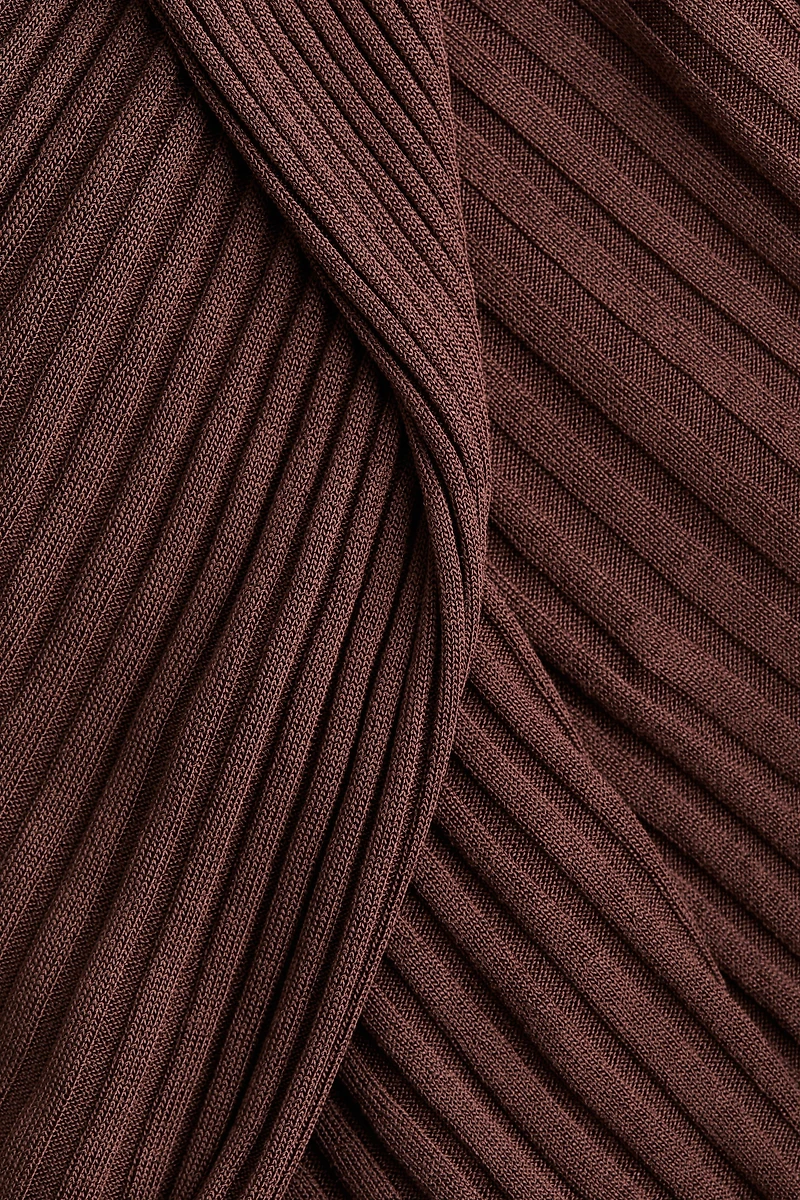 Robe maxi en soie mélangée