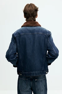 Veste de camionneur en denim avec col