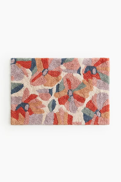Patterned Cotton Bath Mat