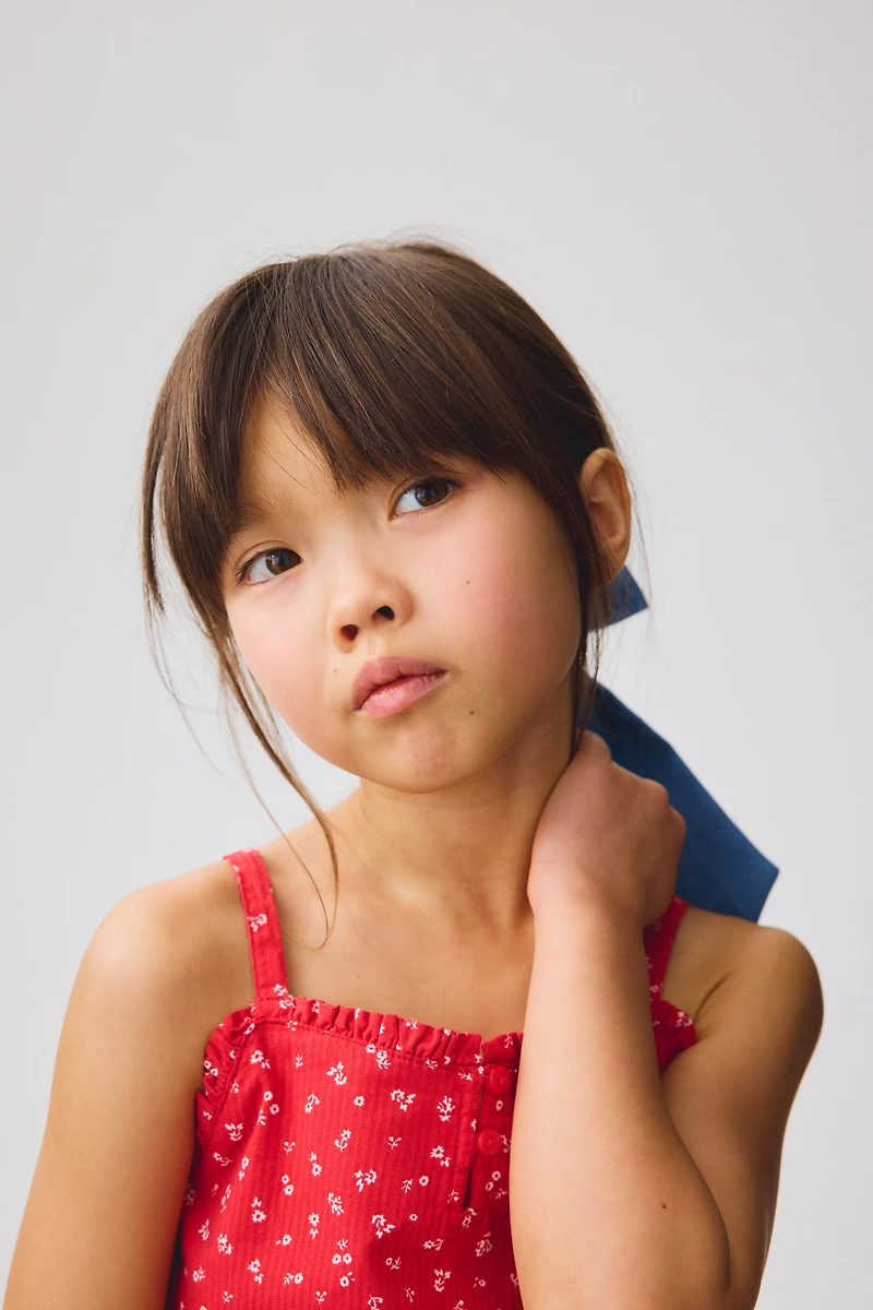 2-Piece Ruffle-Trimmed Seersucker Set