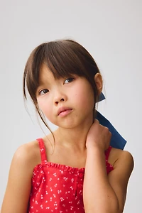 2-Piece Ruffle-Trimmed Seersucker Set