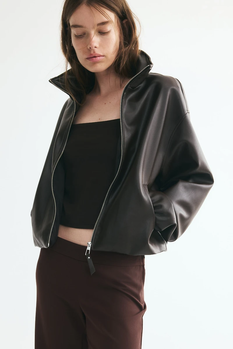 Pantalon taille basse en sergé