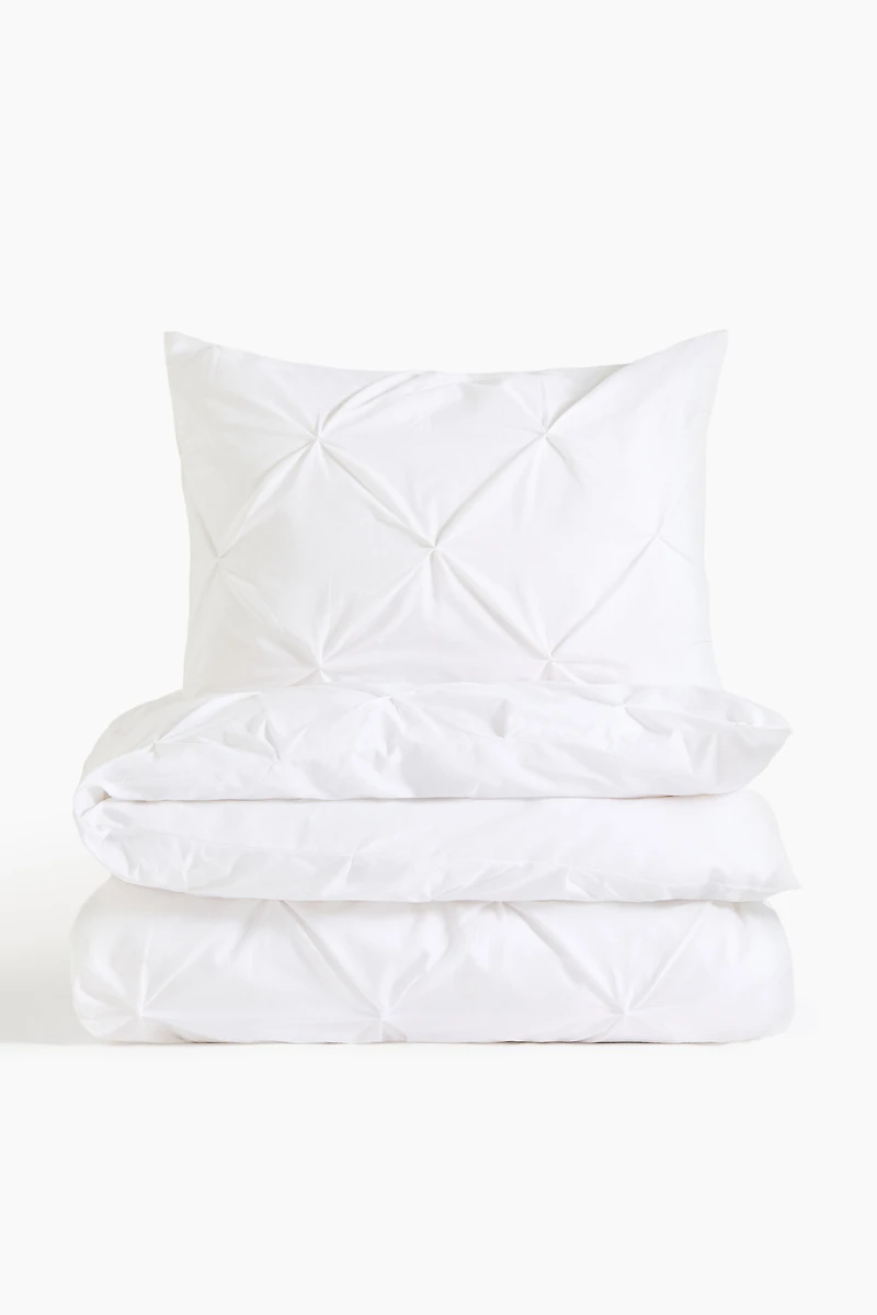 Ensemble de couette lit simple à plis nervure