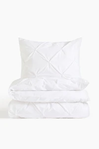 Ensemble de couette lit simple à plis nervure