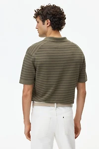 Regular-Fit Linen-Blend Polo Shirt