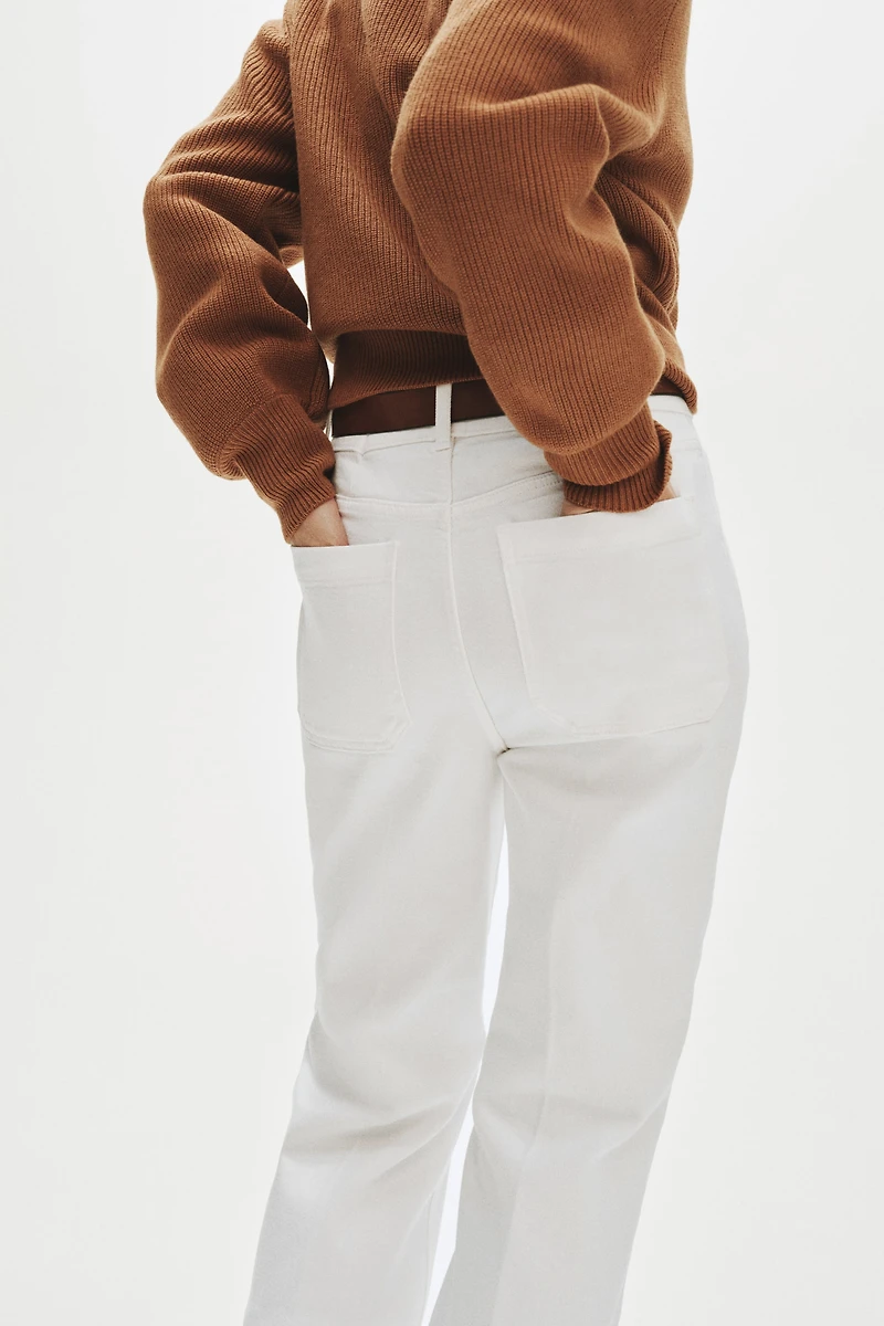 Flared Twill Pants