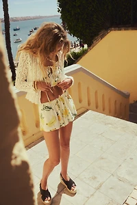 Linen-Blend Drawstring Shorts