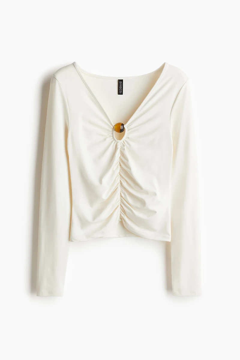 Gathered Cutout Top