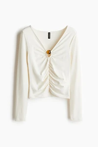 Gathered Cutout Top