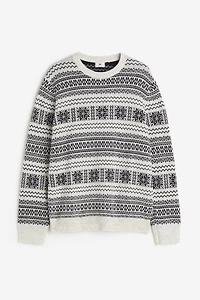 Regular Fit Jacquard-knit Sweater